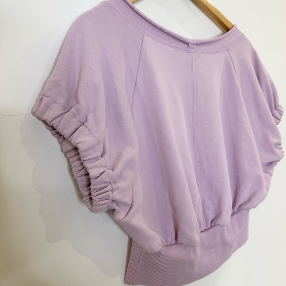 3.1 Phillip Lim Shirred Ballerina Neck Crop Top Lilac Designer - Picture 6 of 8